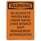 Signmission Safety Sign, OSHA WARNING, 24" Height, Aluminum, No Access To Posted Area Under, Portrait OS-WS-A-1824-V-13348 - alternate 1